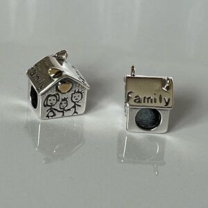 💜 Silver Family House Charm